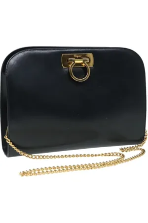 Salvatore Ferragamo Femme, Pre-owned, Noir, Taille: ONE Size Pre-owned Cuir sacs-ports-paule