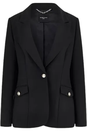 Guess Femme, Vestes, Noir, Taille: 48 FR Celia Blazer en Twill Stretch