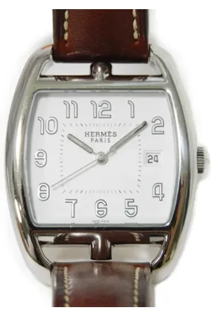 Hermès Femme, Pre-owned, Blanc, Taille: ONE Size Pre-owned Acier inoxydable montres