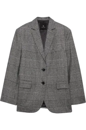 ANINE BING Homme, Vestes, Gris, Taille: S Oversize Pata de Gallo Blazer