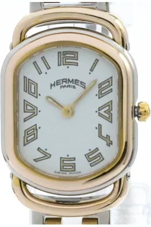 Hermès Femme, Pre-owned, Blanc, Taille: ONE Size Pre-owned Acier inoxydable montres