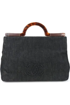 CHANEL Femme, Pre-owned, Noir, Taille: ONE Size Pre-owned Denim sacs-main