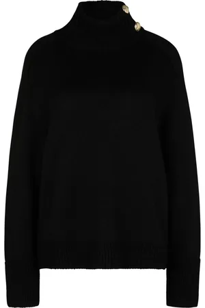 JOOP! Femme, Pulls, Noir, Taille: 42 FR Pull élégant pour femme avec col amovible