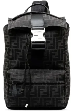 Fendi Femme, Pre-owned, Noir, Taille: ONE Size Pre-owned Toile sacs-dos