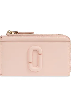 Marc Jacobs Femme, Accessoires, Rose, Taille: ONE Size Portefeuille en cuir ‘The J Marc’