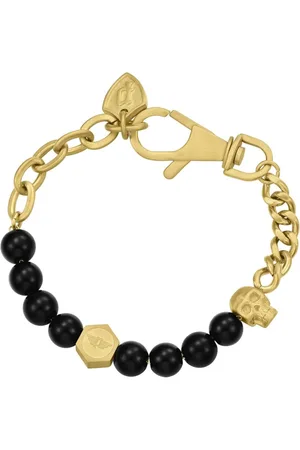 Police Homme, Accessoires, Noir, Taille: ONE Size Bracelet Homme Vertex 200mm Noir Or