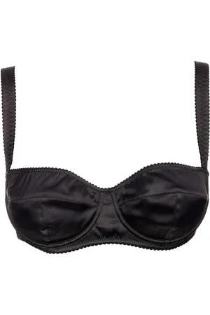Dolce & Gabbana Femme, Sous-vêtements, Noir, Taille: 40 FR Satin Balconette Bra