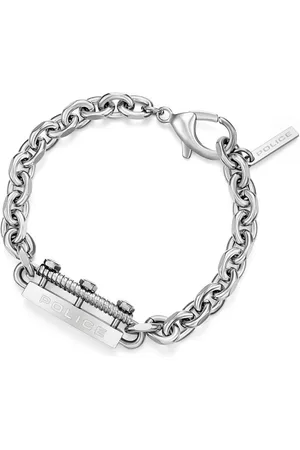 Police Homme, Accessoires, Gris, Taille: ONE Size Bracelet Homme Argent Bolt
