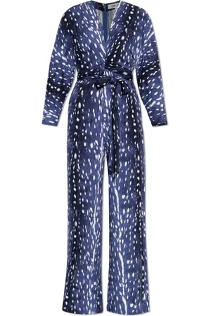 Diane von Furstenberg Femme, Combinaisons et Ensembles, Bleu, Taille: 36 FR Jumpsuit 