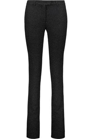 Etro Femme, Pantalons, Noir, Taille: 42 FR Pantalon en laine à pois avec poches