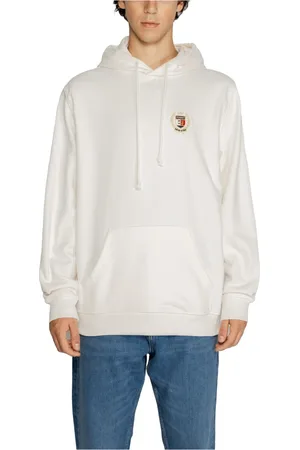 Tommy Hilfiger Homme, Sweatshirts et sweats à capuche, Blanc, Taille: M Sweat à Capuche Blanc pour Homme