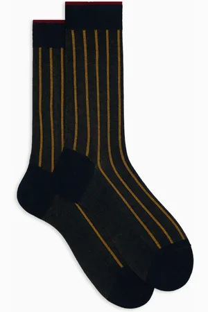 Gallo Homme, Sous-vêtements, Multicolore, Taille: L Chaussettes courtes bleues pour hommes en coton côtelé espacé