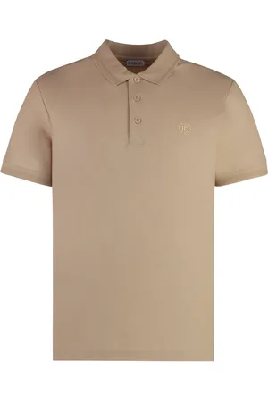 Burberry Homme, Tops, , Taille: 2XL Polo en coton avec bords côtelés