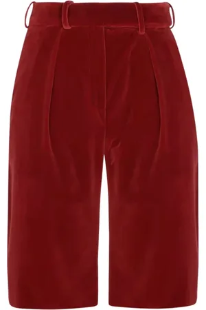 ALEXANDRE VAUTHIER Femme, Shorts, Rouge, Taille: 36 FR Shorts en Coton Bordeaux Taille Haute