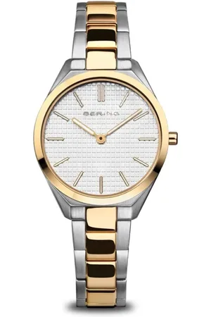 Bering Femme, Accessoires, Multicolore, Taille: ONE Size Montre Femme Ultra Slim 31 mm 3 ATM Verre Saphir Slim Design Bracelet en Acier Inoxydable avec Éléments en Acier Inoxydable 17231-704