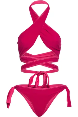 Reina Olga Femme, Maillots de bain, Rose, Taille: 42 FR Ensemble Bikini Halter Fuchsia