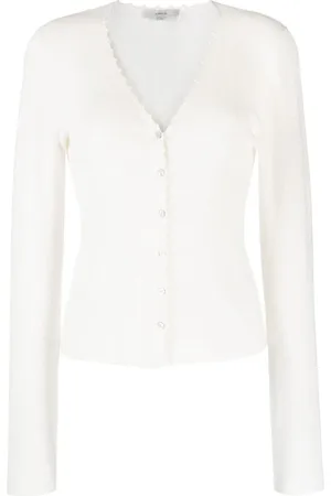 Vince Femme, Pulls, Blanc, Taille: 42 FR Cardigans