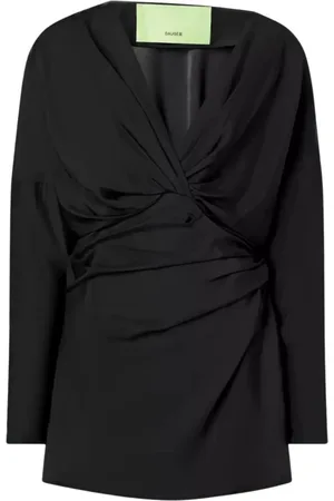 GAUGE81 Femme, Robes, Noir, Taille: 42 FR Robe noire drapée Asuka