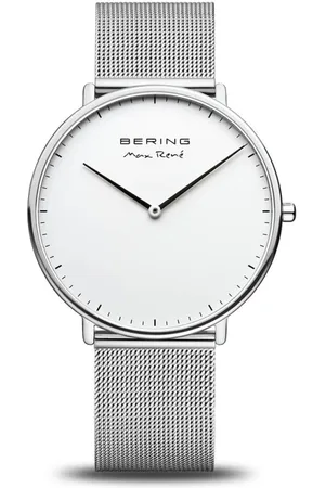 Bering Homme, Accessoires, Gris, Taille: ONE Size Montre Homme 15738-004 - Montre Quartz en Acier Inoxydable Argent Brillant