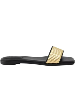 Simkhai Femme, Chaussures, Jaune, Taille: 36 EU Sandales noires avec ornements dorés