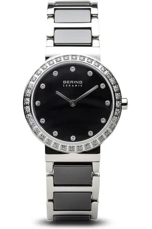 Bering Femme, Accessoires, Gris, Taille: ONE Size Montre Femme Céramique 29 mm Bracelet Acier Inoxydable, Céramique 10729-702