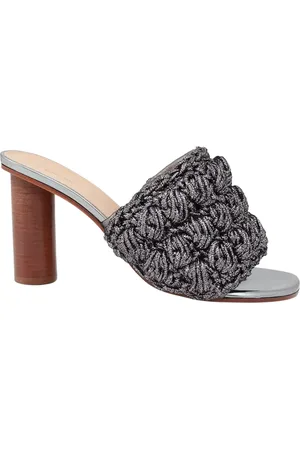 J.W.Anderson Femme, Chaussures, Gris, Taille: 37 EU Sandales à Talons Gris Foncé avec Bride Tressée