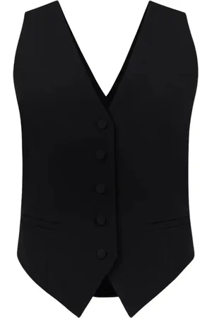 Nina Ricci Femme, Vestes, Noir, Taille: 38 FR Gilet Noir Dos Ouvert