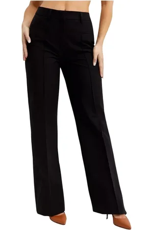 FAY Femme, Pantalons, Noir, Taille: 42 FR Pantalon Large en Coton Noir