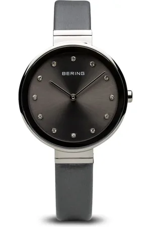 Bering Femme, Accessoires, Noir, Taille: ONE Size Montre pour Femme Classic 34 mm Bracelet en Cuir 12034-609