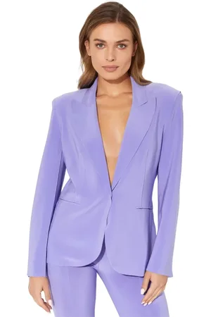 Norma Kamali Femme, Vestes, Violet, Taille: 42 FR Blazer Classique Violet
