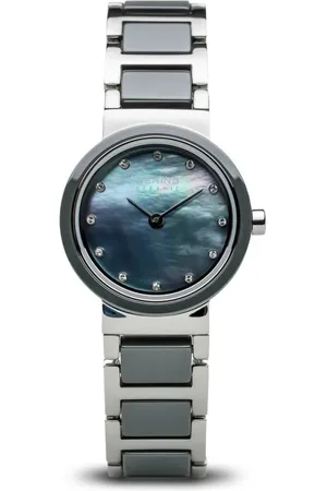 Bering Femme, Accessoires, Gris, Taille: ONE Size Montre pour Femme en Céramique 26 mm Bracelet en Acier Inoxydable, Céramique 10725-789