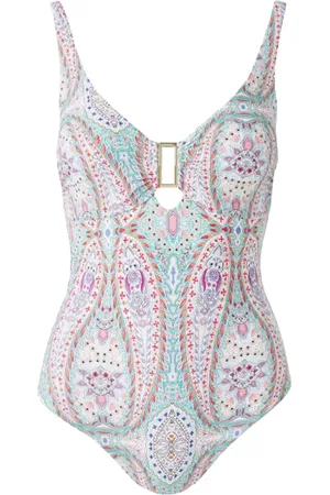 Melissa Odabash Femme, Maillots de bain, Blanc, Taille: 36 FR Maillot de bain une pièce Tuscany avec imprimé coloré