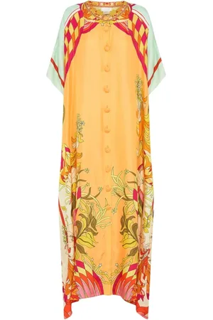 Camilla Femme, Robes, , Taille: ONE Size Soie Kimono Maxi Plage