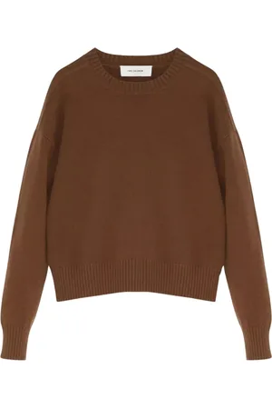 YVES SALOMON Femme, Pulls, Brun, Taille: 40 FR Pull en Tricot Marron