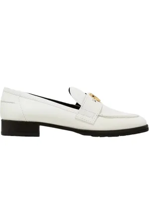 Maison Skorpios Femme, Chaussures, Blanc, Taille: 37 EU Mocassins blancs Brooklyn avec détail en métal