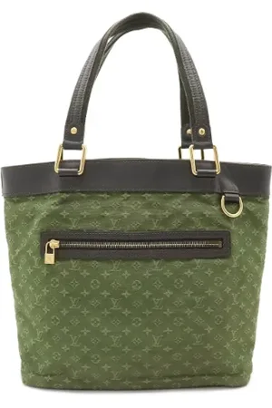 LOUIS VUITTON Femme, Pre-owned, Vert, Taille: ONE Size Pre-owned Toile sacs-main