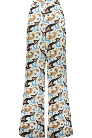 Etro Femme, Pantalons, Multicolore, Taille: 36 FR Pantalon en Soie Imprimé Paisley
