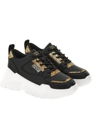 VERSACE Femme, Chaussures, Noir, Taille: 39 EU Baskets