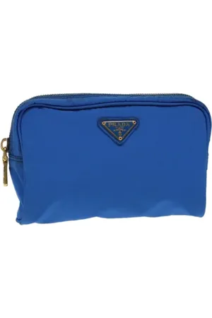 Prada Femme, Pre-owned, Bleu, Taille: ONE Size Pre-owned Cuir trousses-de-toilette