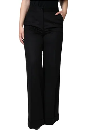 Dolce & Gabbana Femme, Pantalons, Noir, Taille: 36 FR Pantalon Boot Cut en Cachemire Noir