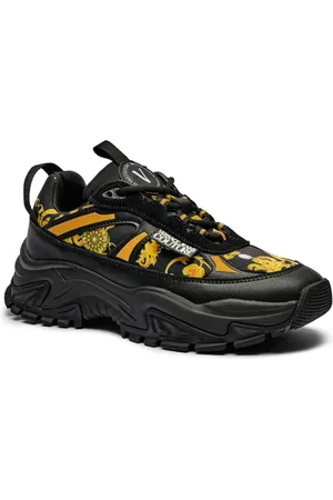 VERSACE Femme, Chaussures, Noir, Taille: 35 EU Baskets