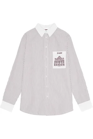 Opéra Sport Femme, Blouses et Chemises, Blanc, Taille: 38 FR Chemise Unisexe en Coton Style Parisien