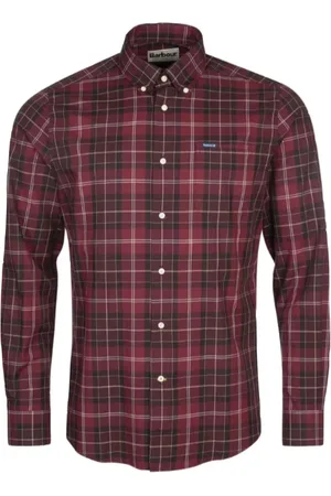 Barbour Homme, Chemises, Rouge, Taille: S Chemise Classique Légère en Twill à Boutons