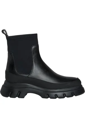 Voile blanche Femme, Chaussures, Noir, Taille: 40 EU Bottines Chelsea en Cuir Noir