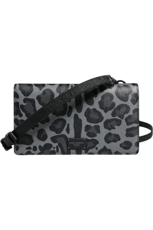 Dolce & Gabbana Femme, Sacs, Multicolore, Taille: ONE Size Sac Bandoulière Porte-cartes en Cuir Léopard