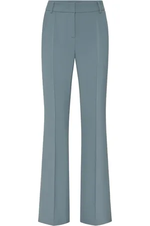 Cambio Femme, Pantalons, Vert, Taille: 44 FR Pantalon Évasé Bleu Pétrole