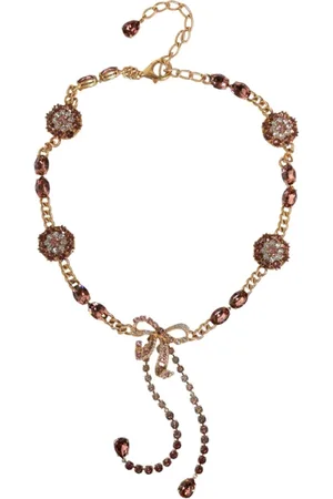 Dolce & Gabbana Femme, Accessoires, Jaune, Taille: M Ceinture chaîne taille ornée de cristaux