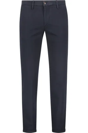 RE-HASH Homme, Pantalons, Bleu, Taille: W31 Chinos Homme avec Ourlet Relevé