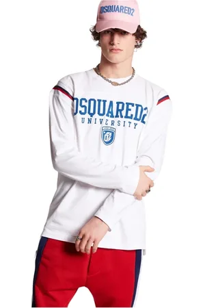 Dsquared2 Homme, Tops, Blanc, Taille: M T-shirt Décontracté en Coton
