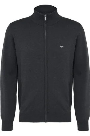 Fynch-Hatton Homme, Pulls, Noir, Taille: L Cardigan à Fermeture Éclair pour Homme